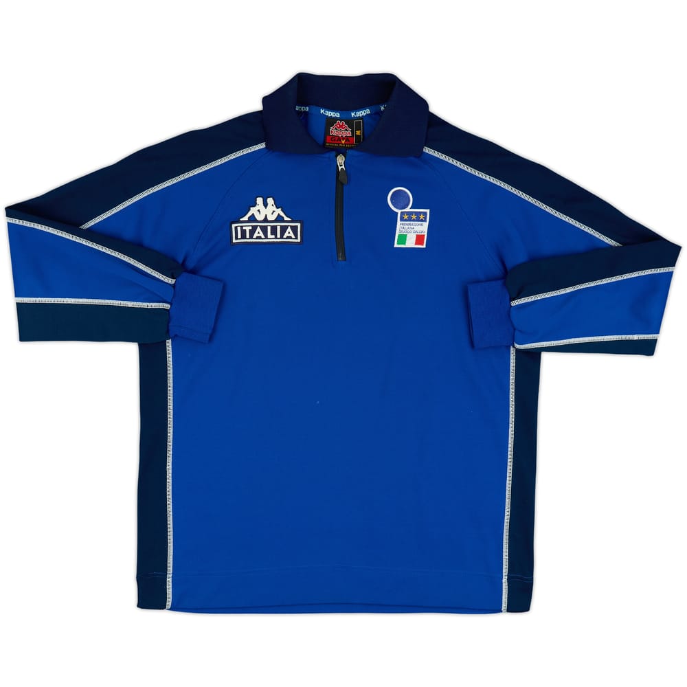 2000-01 Italy Kappa 1/4 Zip L/S Polo - 9/10 - (M)