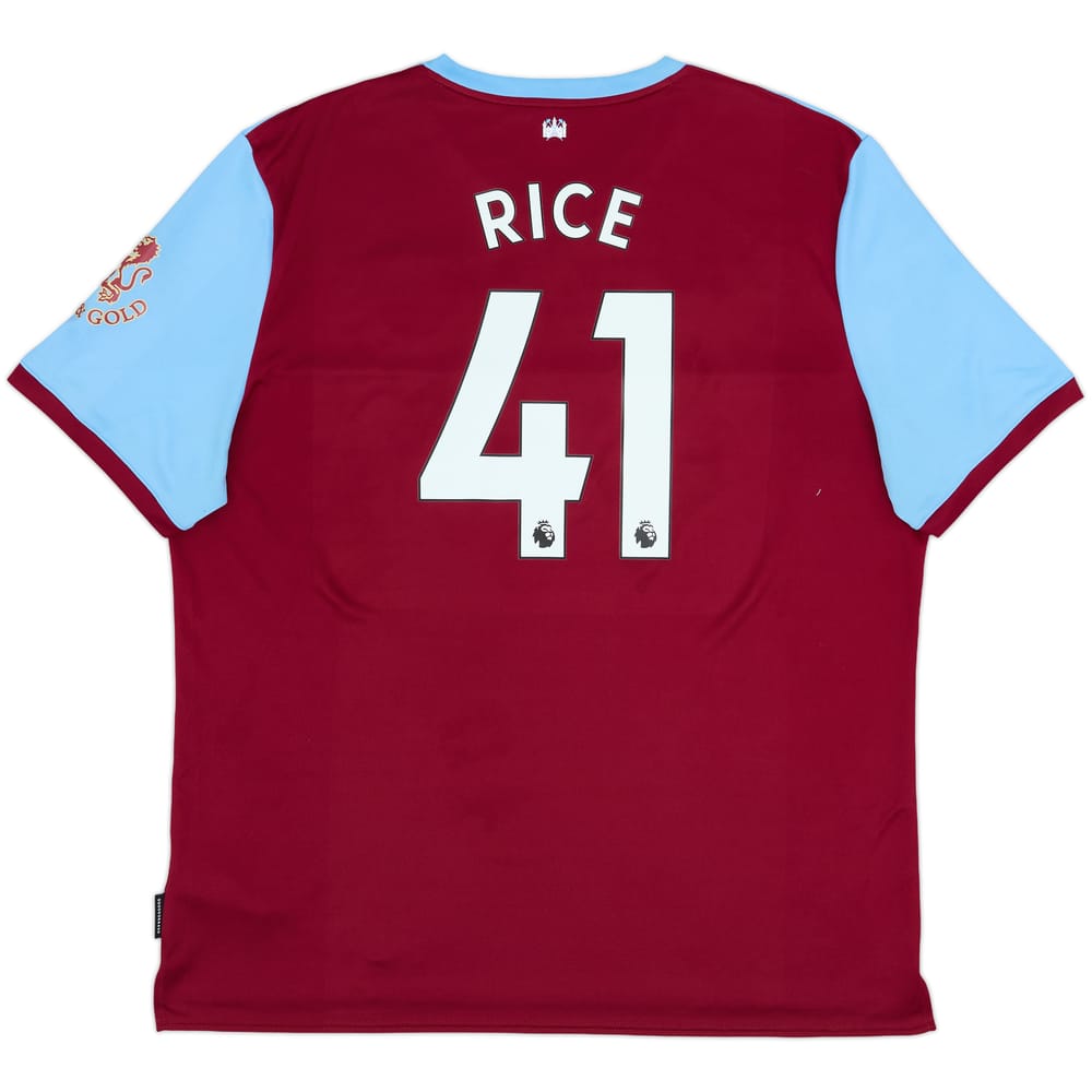 2019-20 West Ham Home Shirt Rice #41 - 9/10 - (3XL)