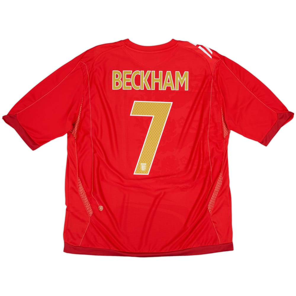 2006-08 England Away Shirt Beckham #7 - 8/10 - (XXL)