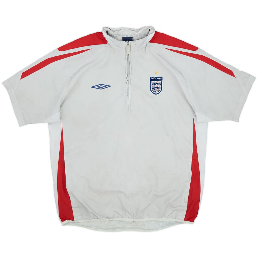 2007-08 England Umbro 1/4 Zip S/S Training Top - 6/10 - (L)