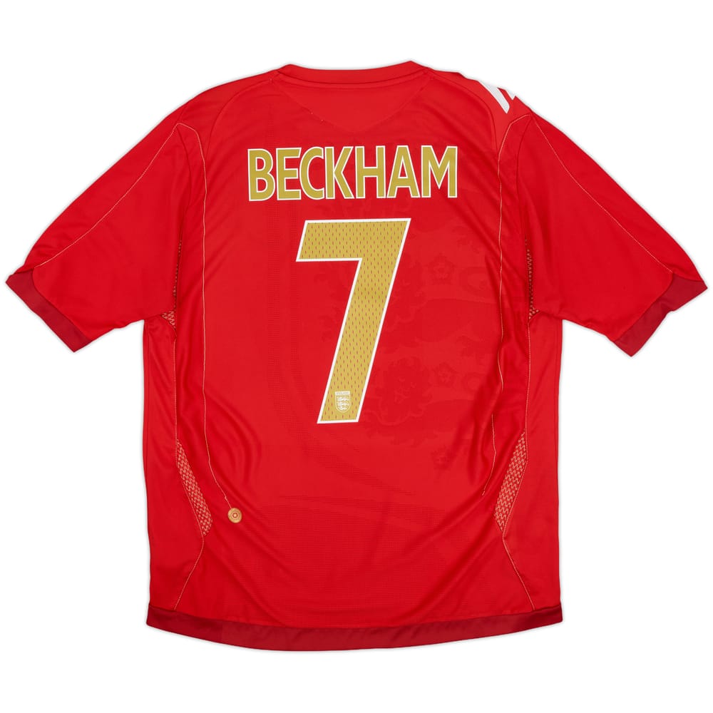 2006-08 England Away Shirt Beckham #7 - 5/10 - (L)