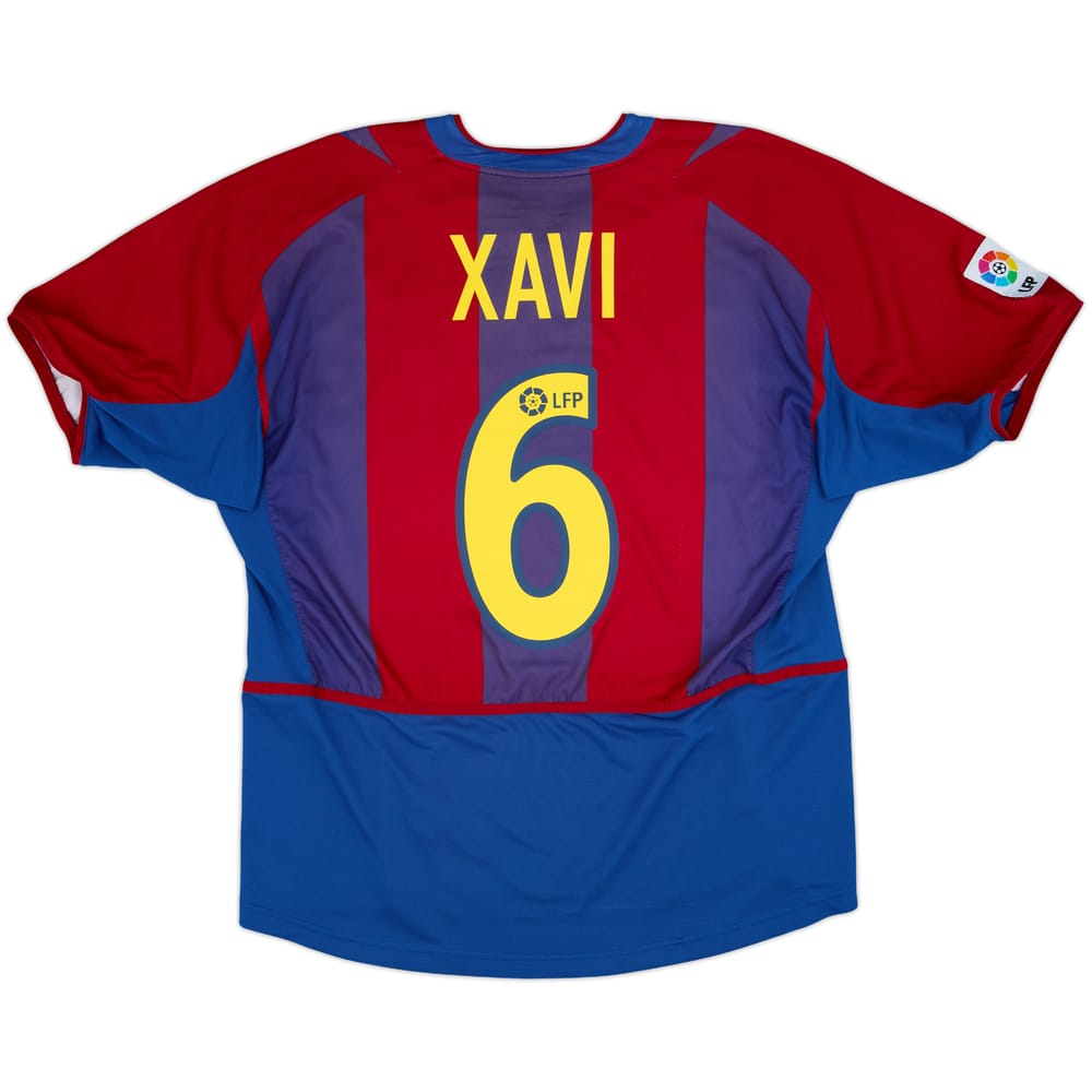 2002-03 Barcelona Home Shirt Xavi #6 - 6/10 - (L)
