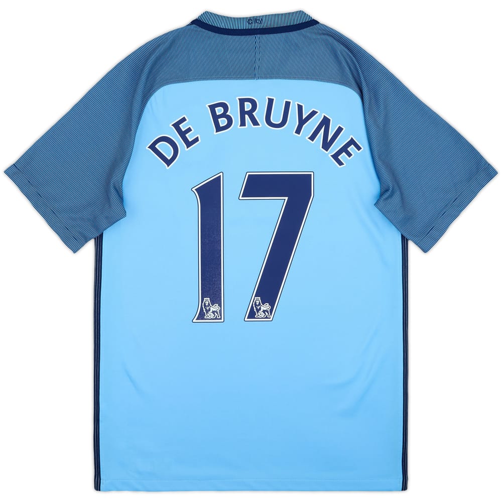 2016-17 Manchester City Home Shirt De Bruyne #17 - 9/10 - (S)