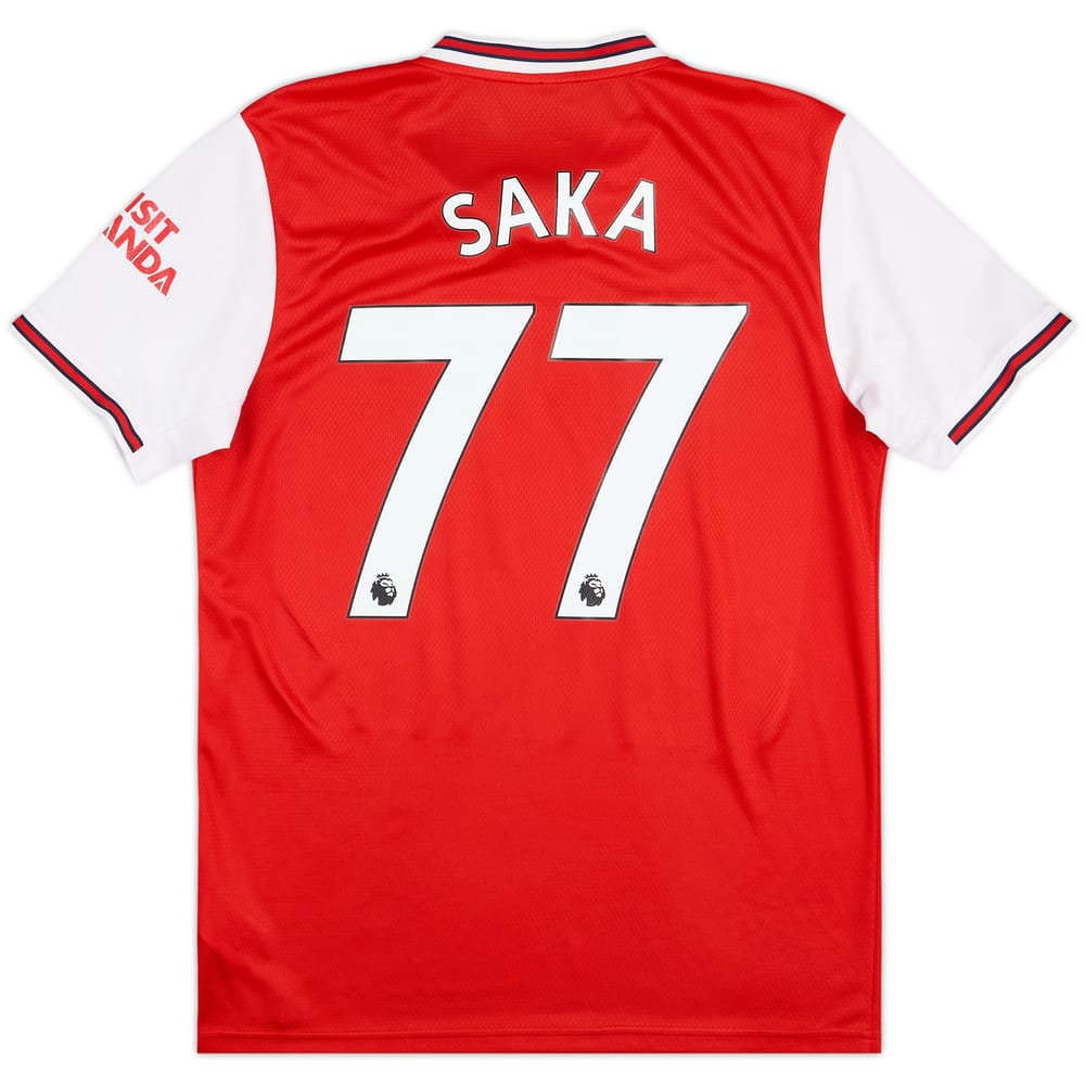 2019-20 Arsenal Home Shirt Saka #77 - 7/10 - (M)