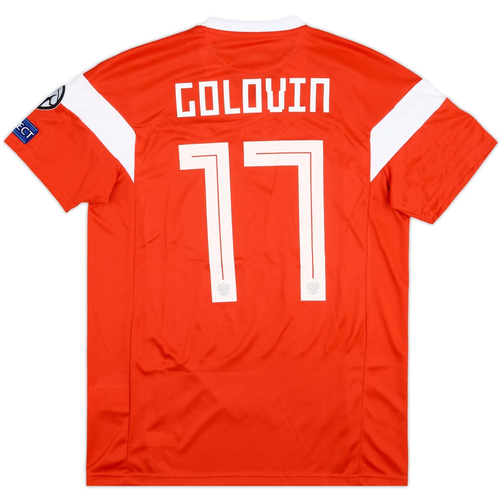 2019 Russia Match Issue Home Shirt Golovin #17