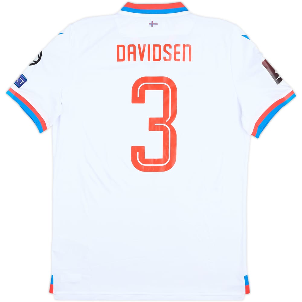 2021 Faroe Islands Match Issue Home Shirt Davidsen #3