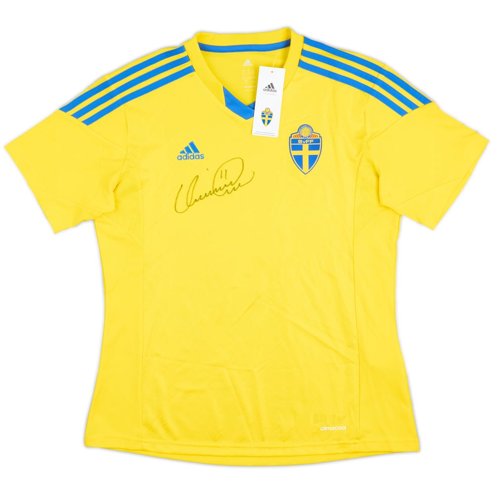 2013-15 Sweden Women's Signed Home Shirt (Larsson) (M)