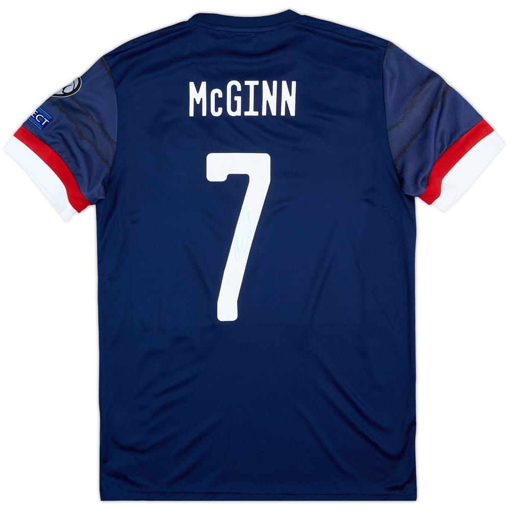 2020 Scotland Match Issue Signed Home Shirt McGinn #7