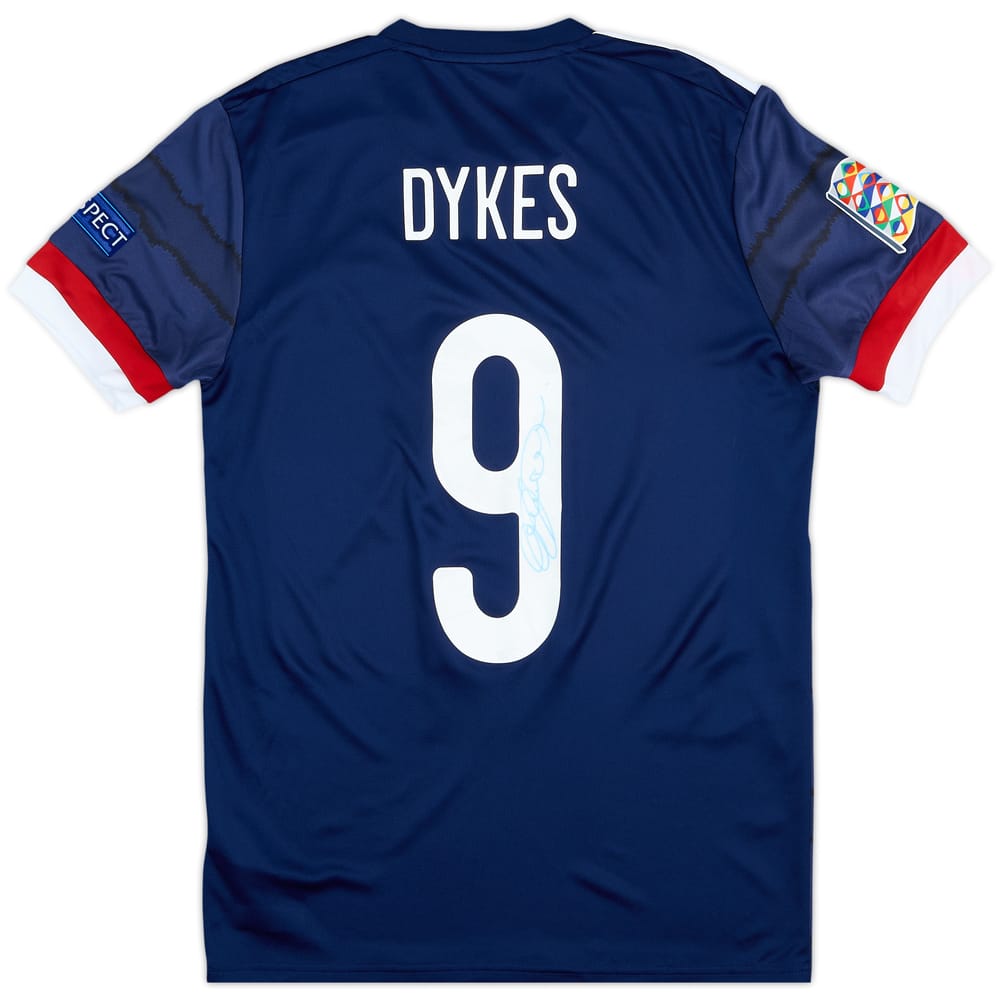 2020 Scotland Match Issue Nations League Signed Home Shirt Dykes #9