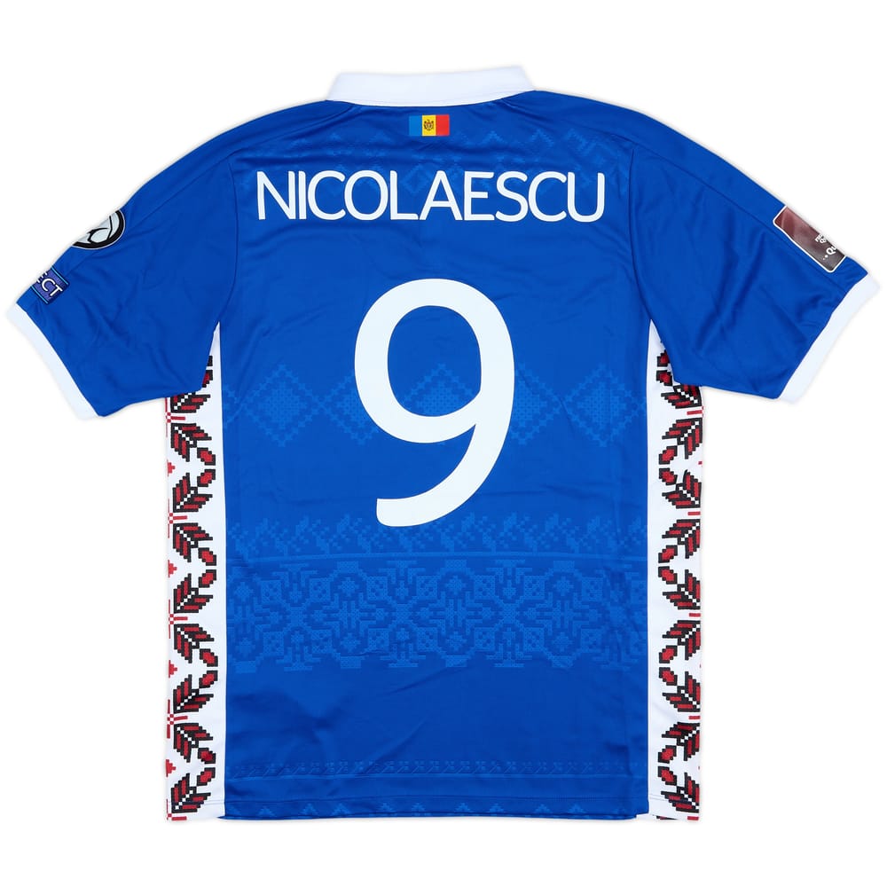 2016-22 Moldova Match Issue Home Shirt Nicolaescu #9
