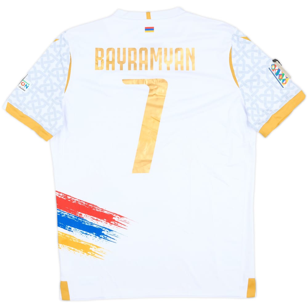 2022 Armenia Match Issue Nations League Away Shirt Bayramyan #7