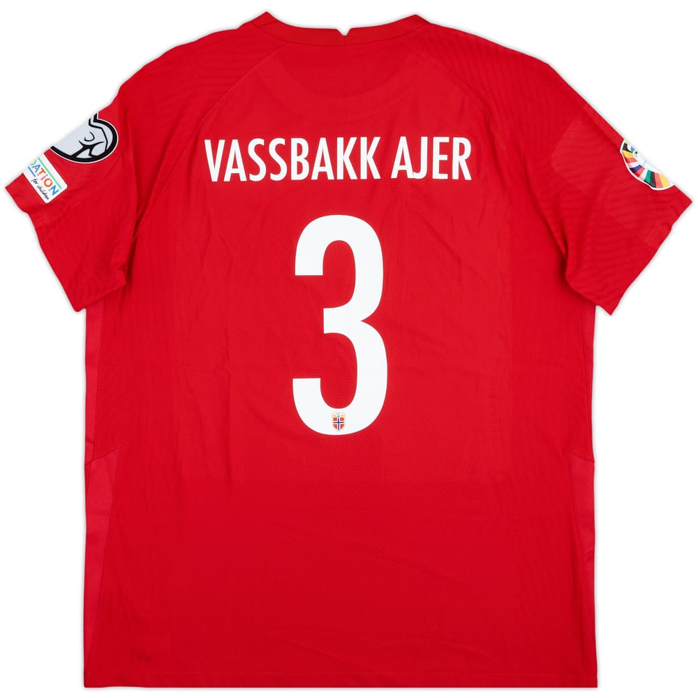 2023 Norway Match Issue Home Shirt Vassbakk Ajer #3