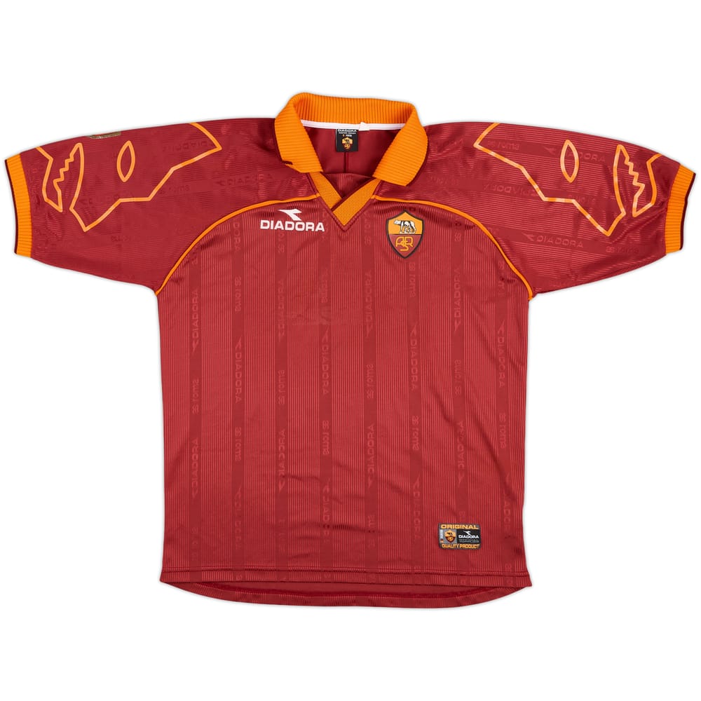 1999-00 Roma Match Issue Home Shirt #2