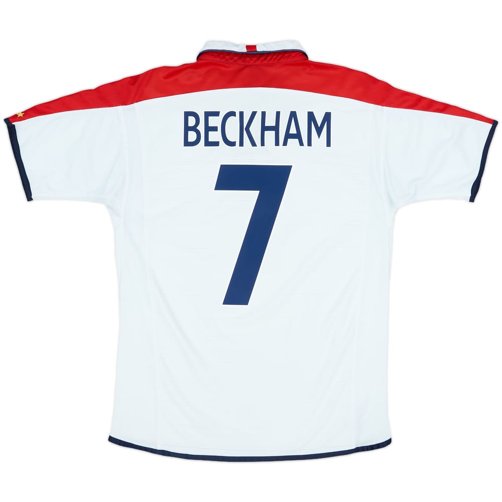 2003-05 England Home Shirt Beckham #7 - 6/10 - (M)