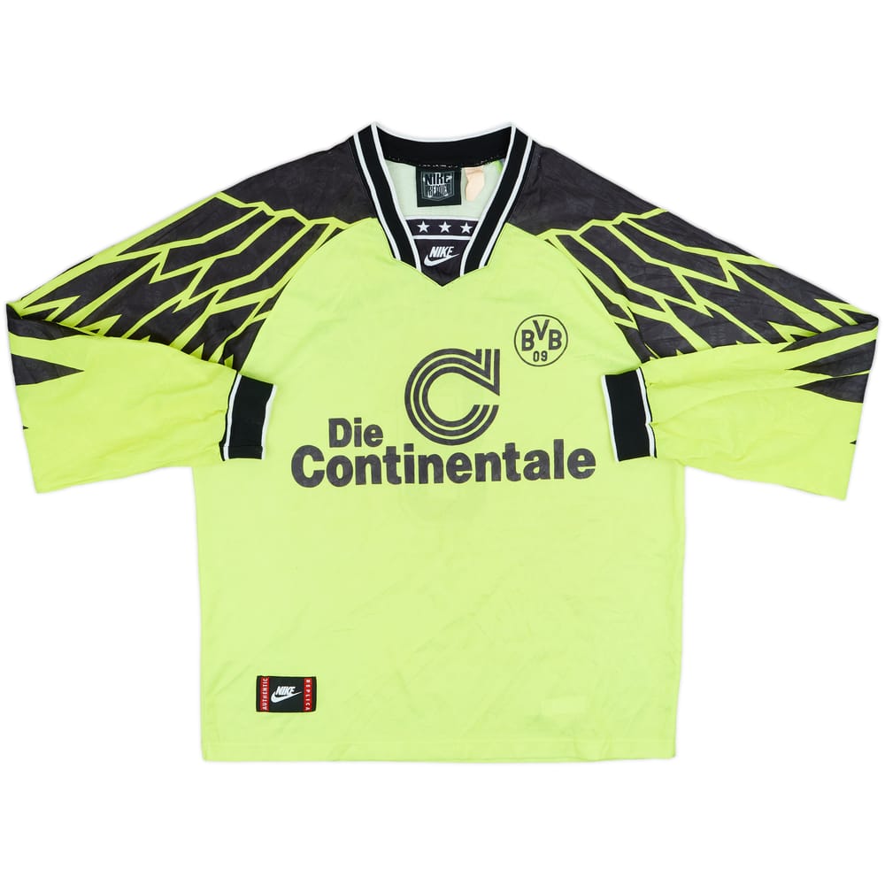 1994-95 Borussia Dortmund Home L/S Shirt #9 - 6/10 - (XL)
