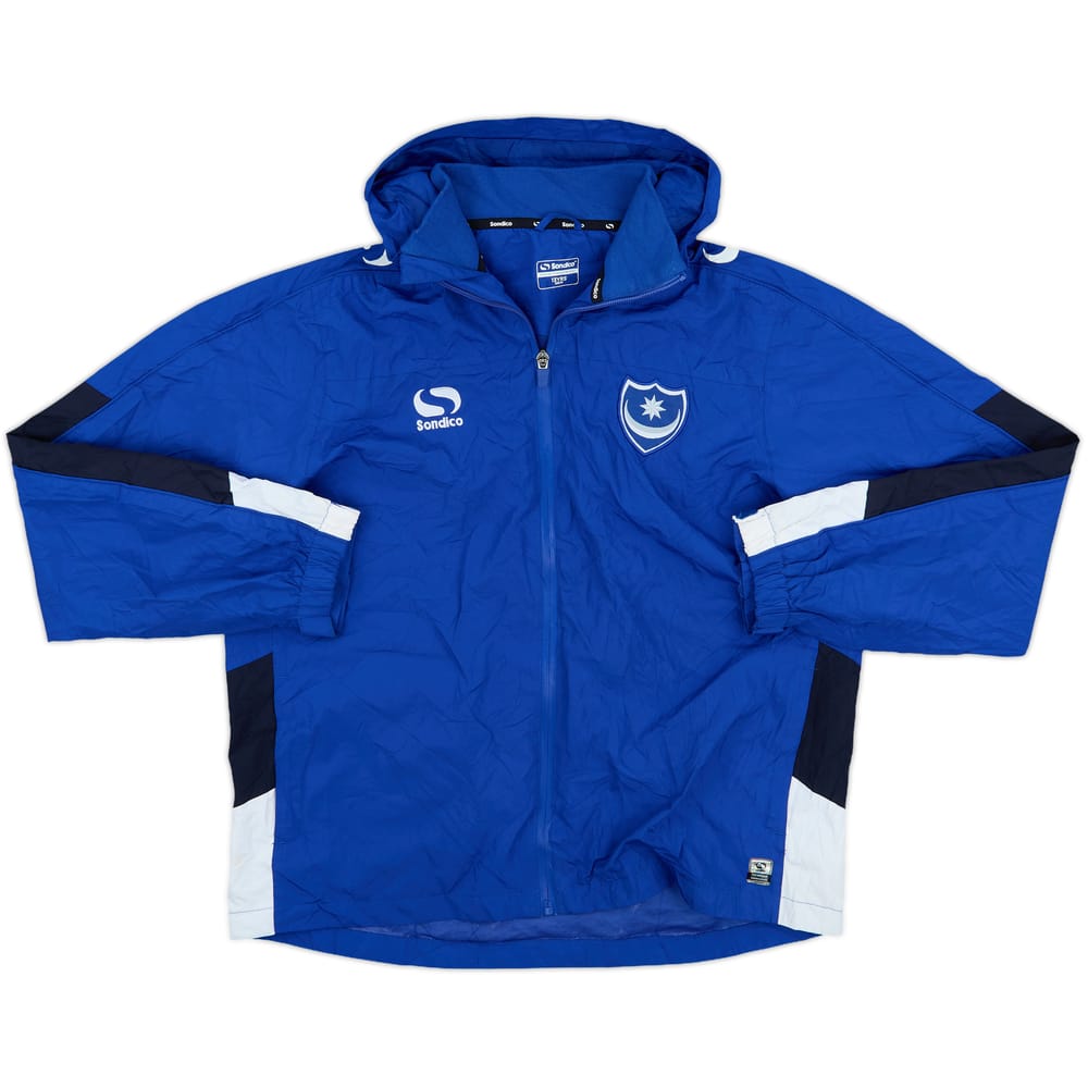 2016-18 Portsmouth Sondico Hooded Track Jacket - 8/10 - (L.Boys)