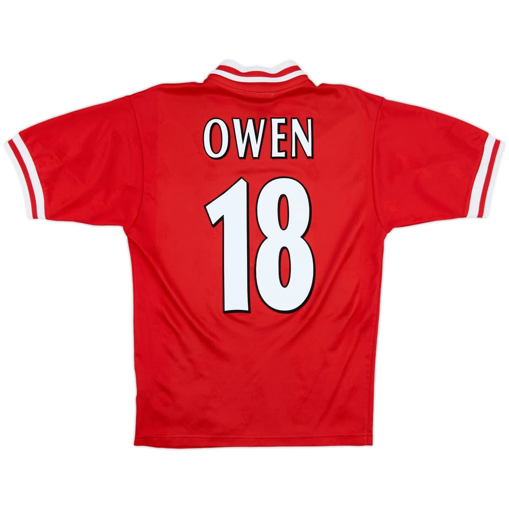 1996-98 Liverpool Home Shirt Owen #18 - 8/10 - (S)