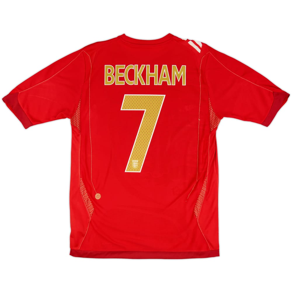 2006-08 England Away Shirt Beckham #7 - 4/10 - (M)