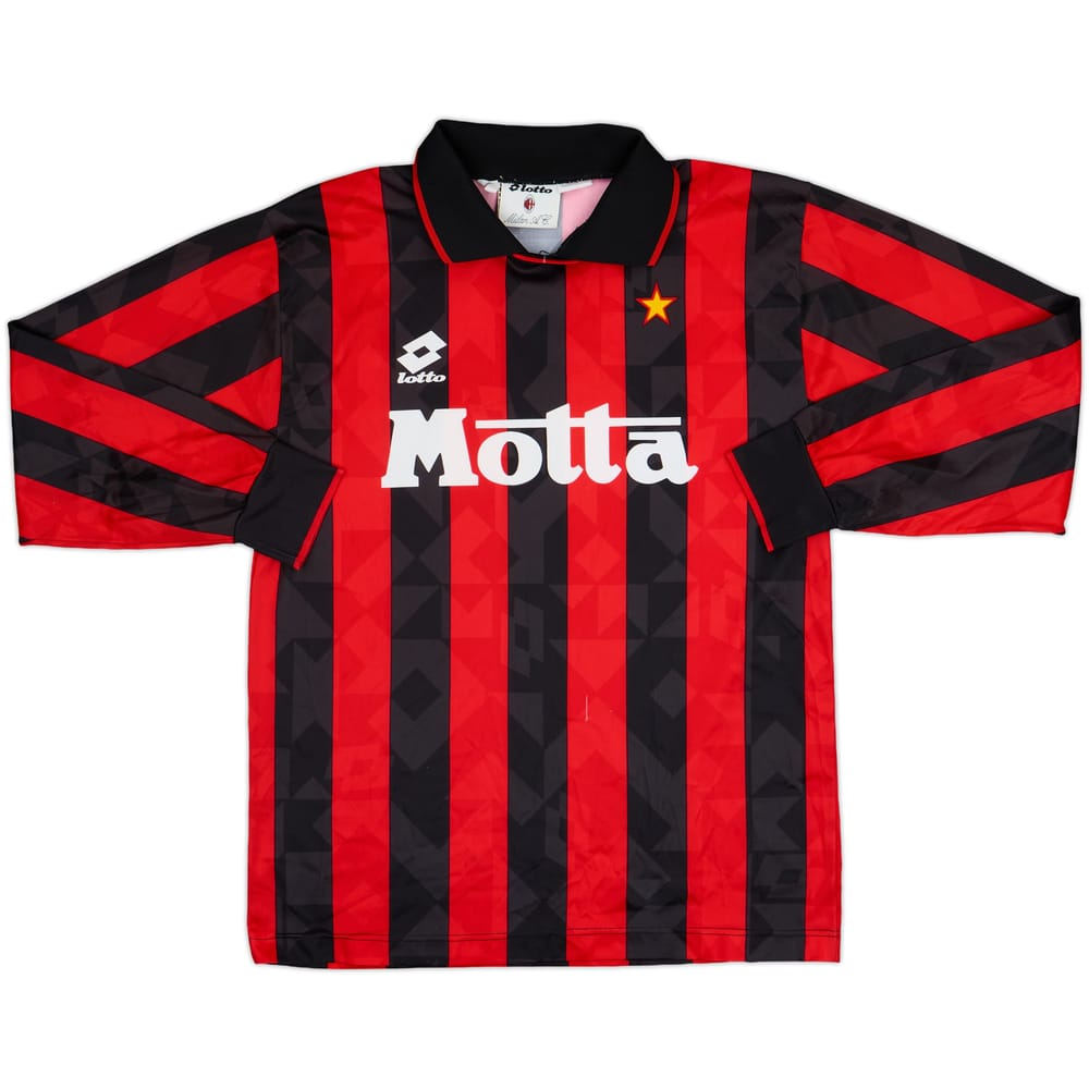 1993-94 AC Milan Home L/S Shirt - 6/10 - (L)