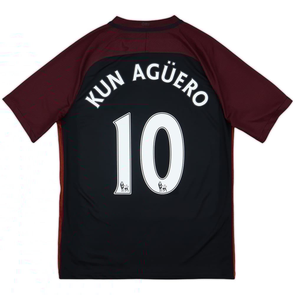 2016-17 Manchester City Away Shirt Kun Aguero #10 - 9/10 - (M)