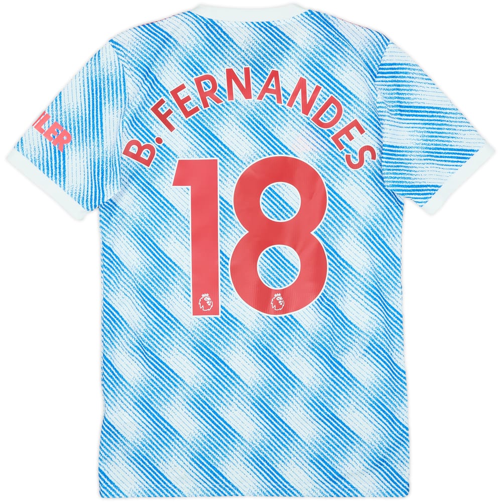 2021-22 Manchester United Away Shirt B.Fernandes #18 - 8/10 - (XS)