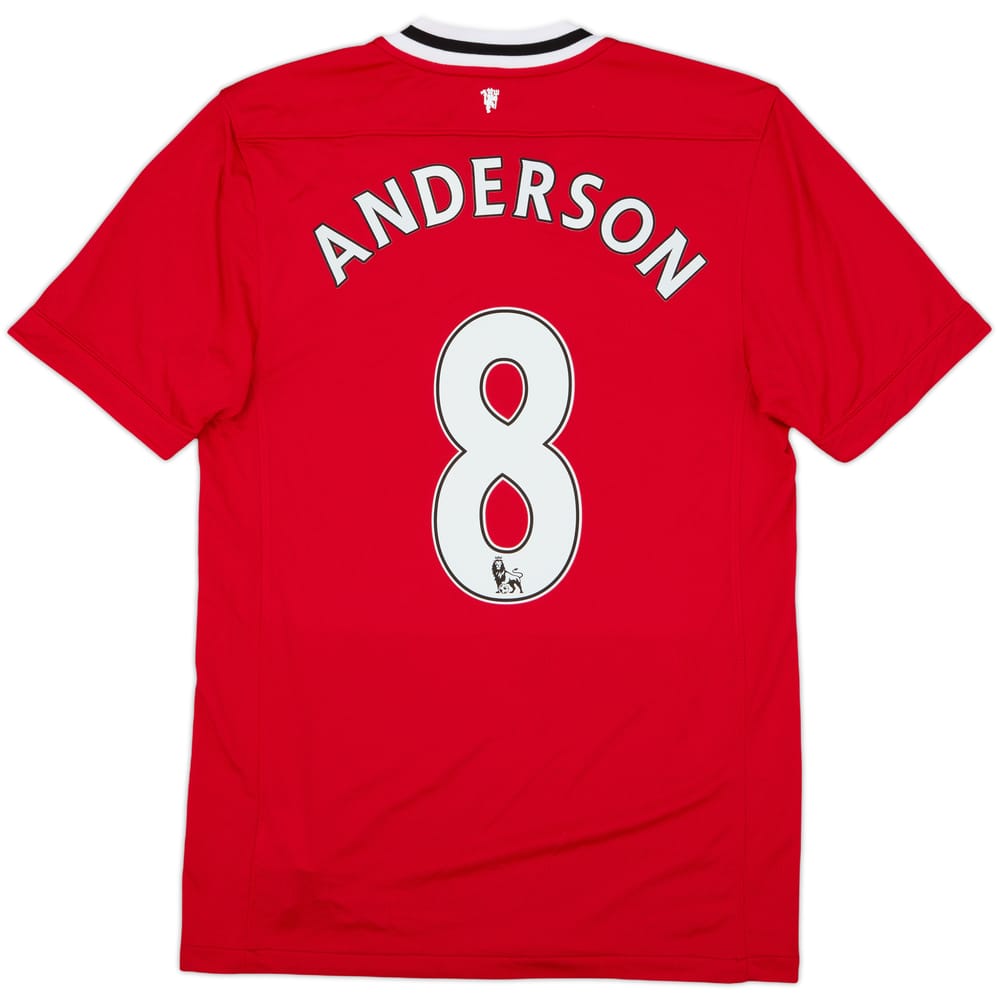 2011-12 Manchester United Home Shirt Anderson #8 - 8/10 - (S)