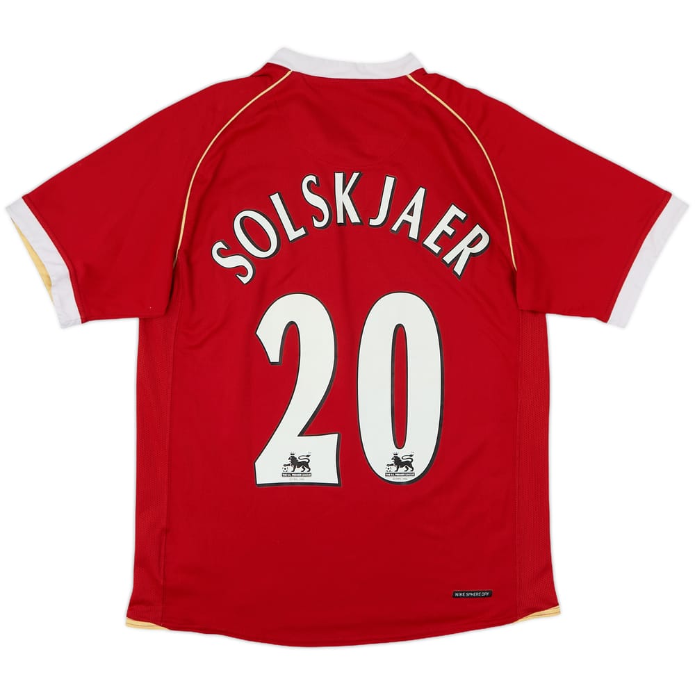 2006-07 Manchester United Home Shirt Solskjaer #20 - 7/10 - (S)