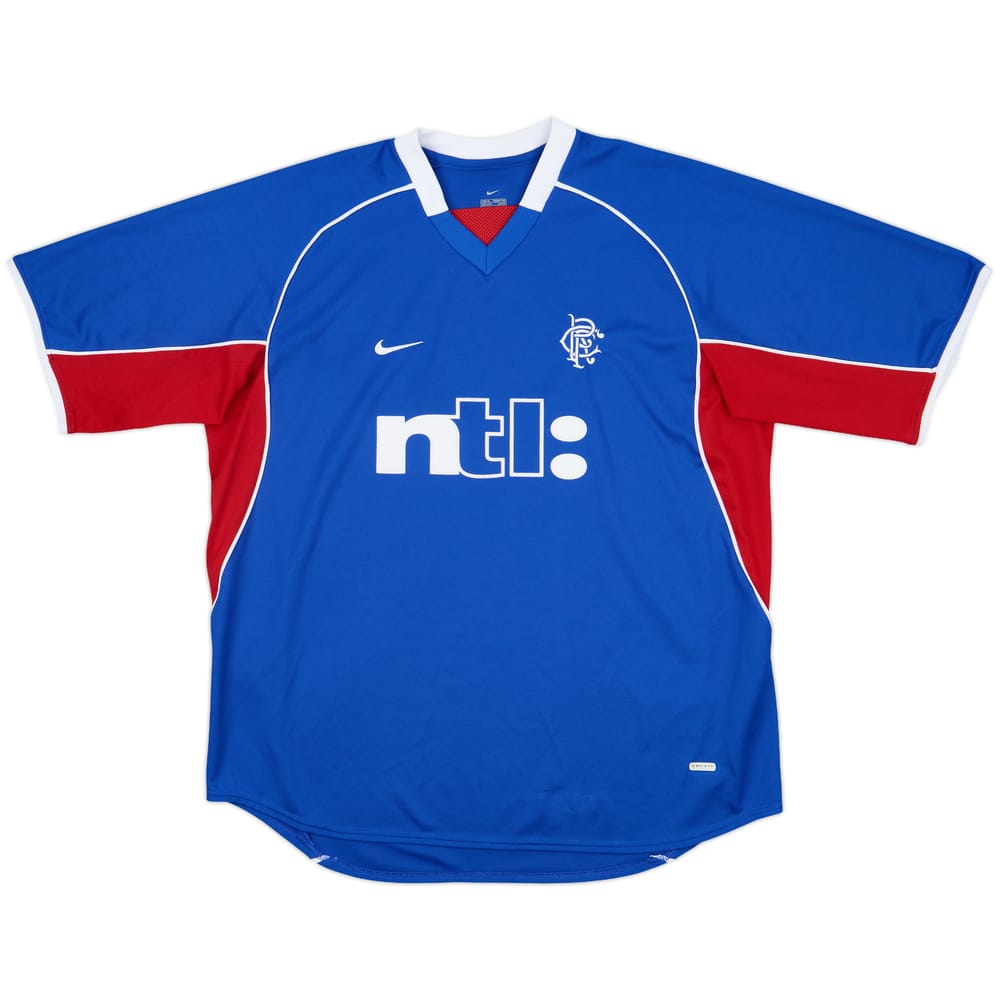 2001-02 Rangers Home Shirt - 9/10 - (XL)