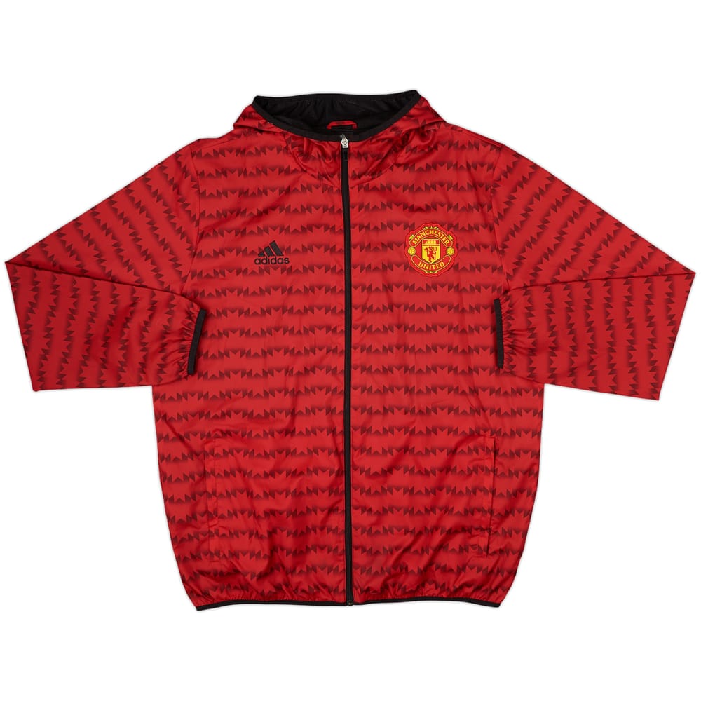 2015-16 Manchester United adidas Hooded Track Jacket - 8/10 - (L)