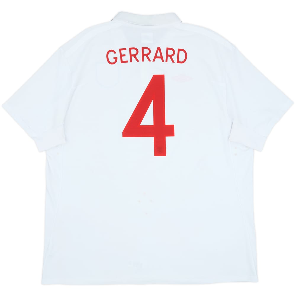 2009-10 England Home Shirt Gerrard #4 - 6/10 - (3XL)