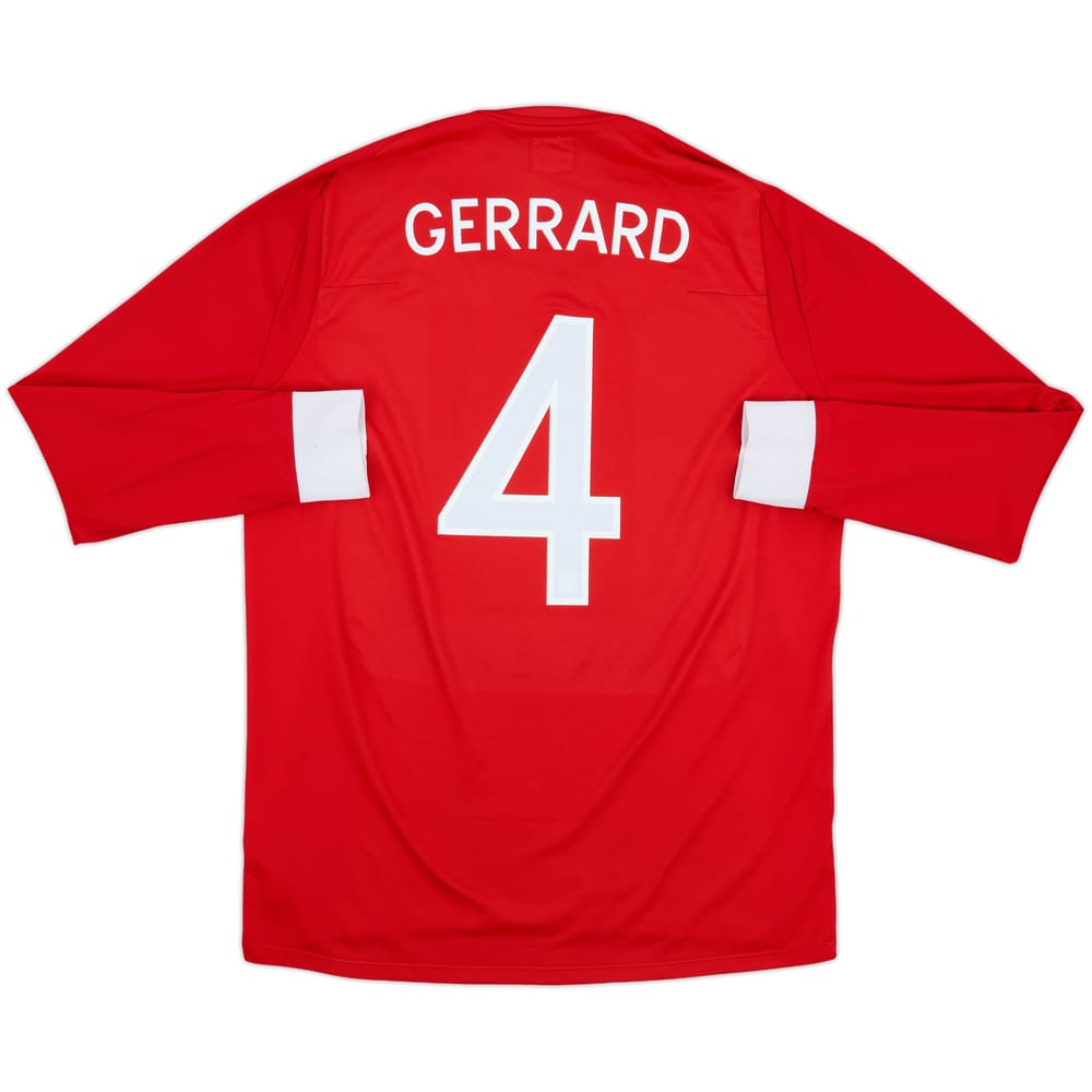 2010-11 England Away L/S Shirt Gerrard #4 - 8/10 - (L)