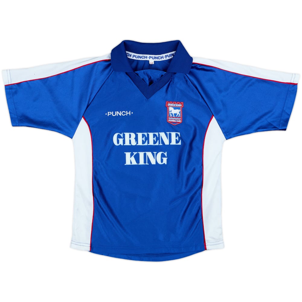 1999-01 Ipswich Home Shirt - 8/10 - (L.Boys)