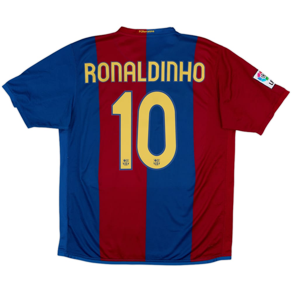 2006-07 Barcelona Home Shirt Ronaldinho #10 - 6/10 - (L)