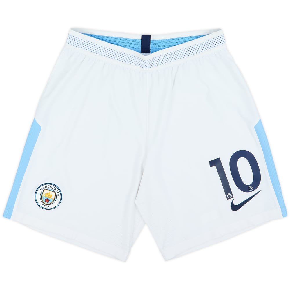2017-18 Manchester City Player Issue Home Shorts #10 (Aguero) - 8/10 - (M)