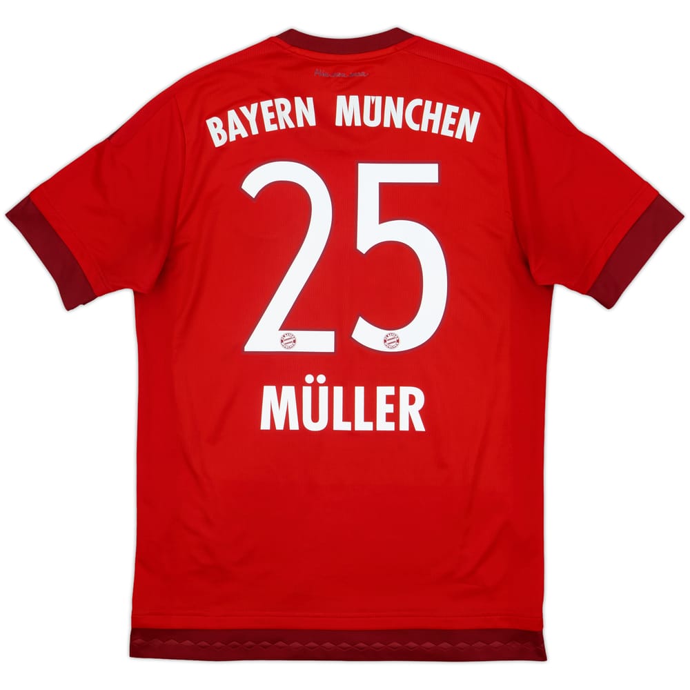 2015-16 Bayern Munich Home Shirt Muller #25 - 8/10 - (M)