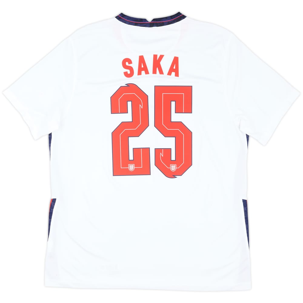 2020-22 England Home Shirt Saka #25 - 7/10 - (XL)