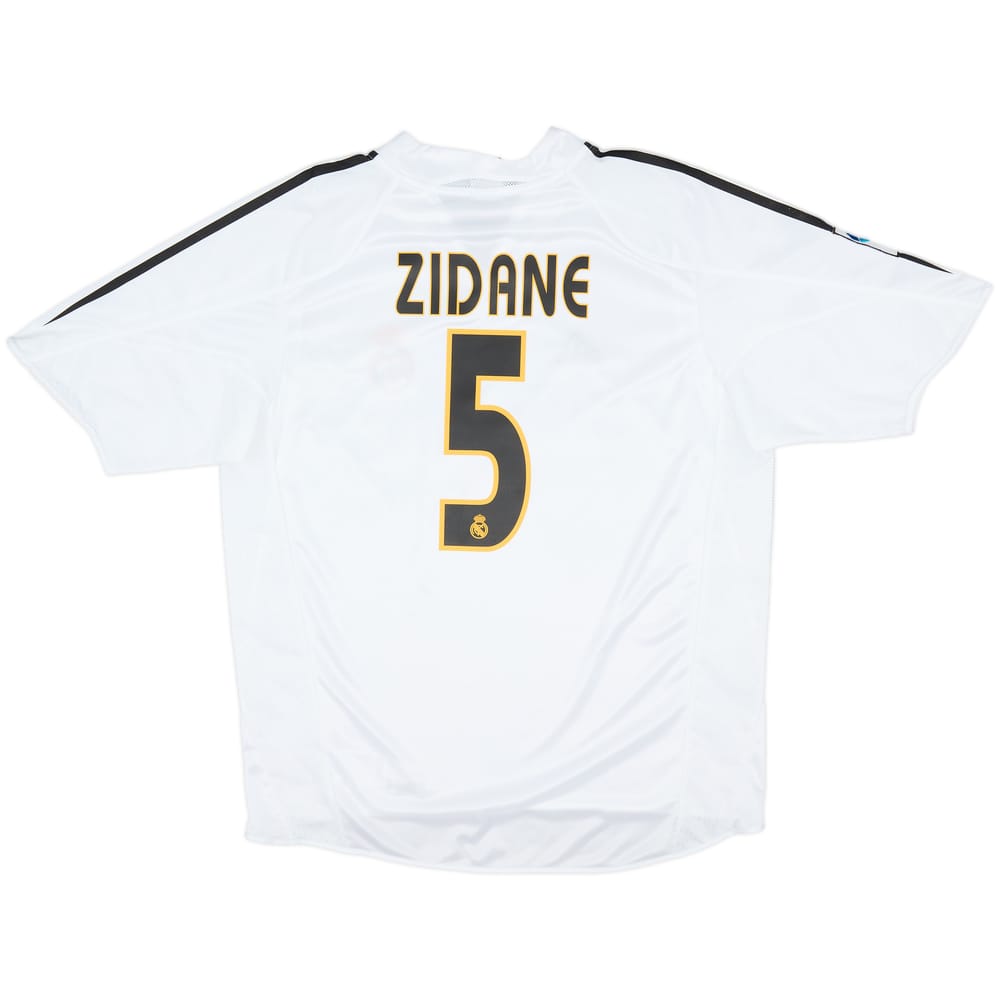 2004-05 Real Madrid Home Shirt Zidane #5 - 8/10 - (L)