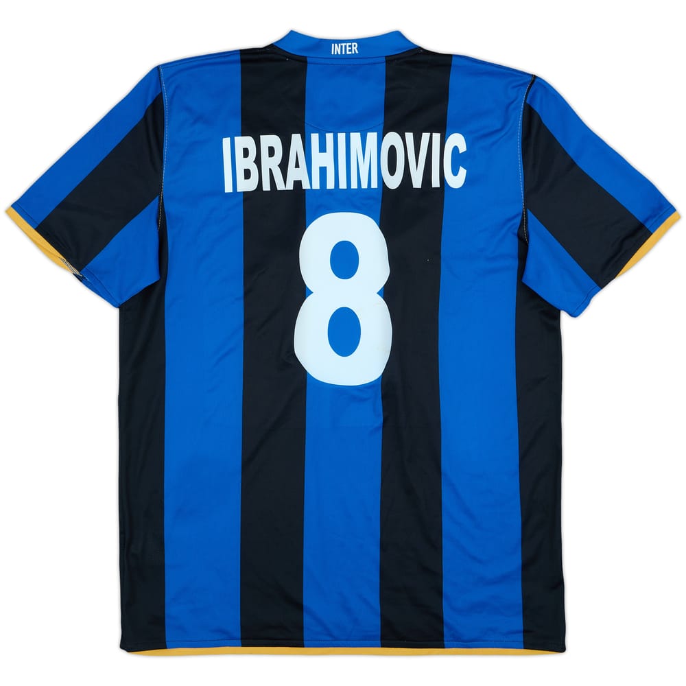 2008-09 Inter Milan Home Shirt Ibrahimovic #8 - 6/10 - (L)