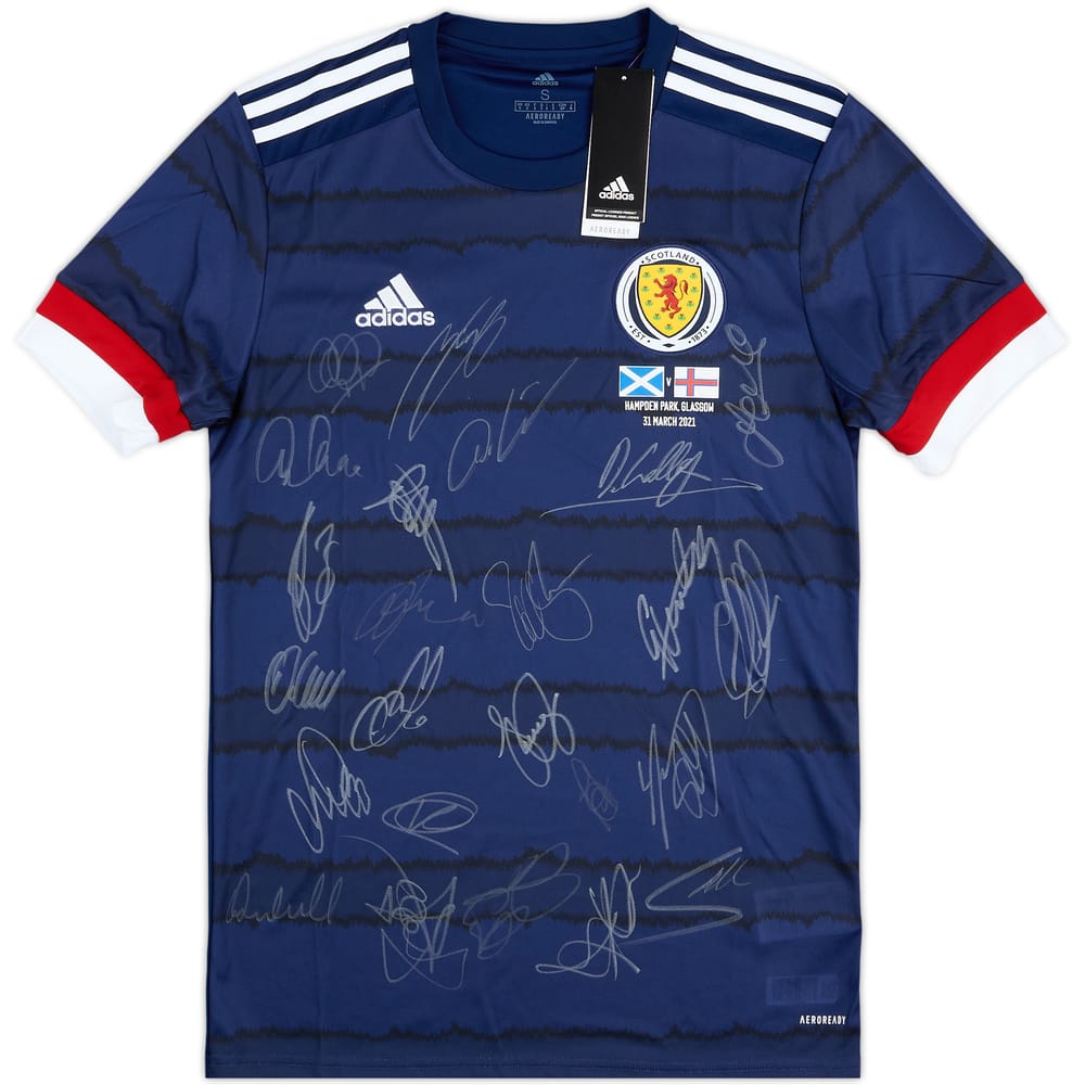 2021 Scotland Match Issue Squad Signed Home Shirt (S)
