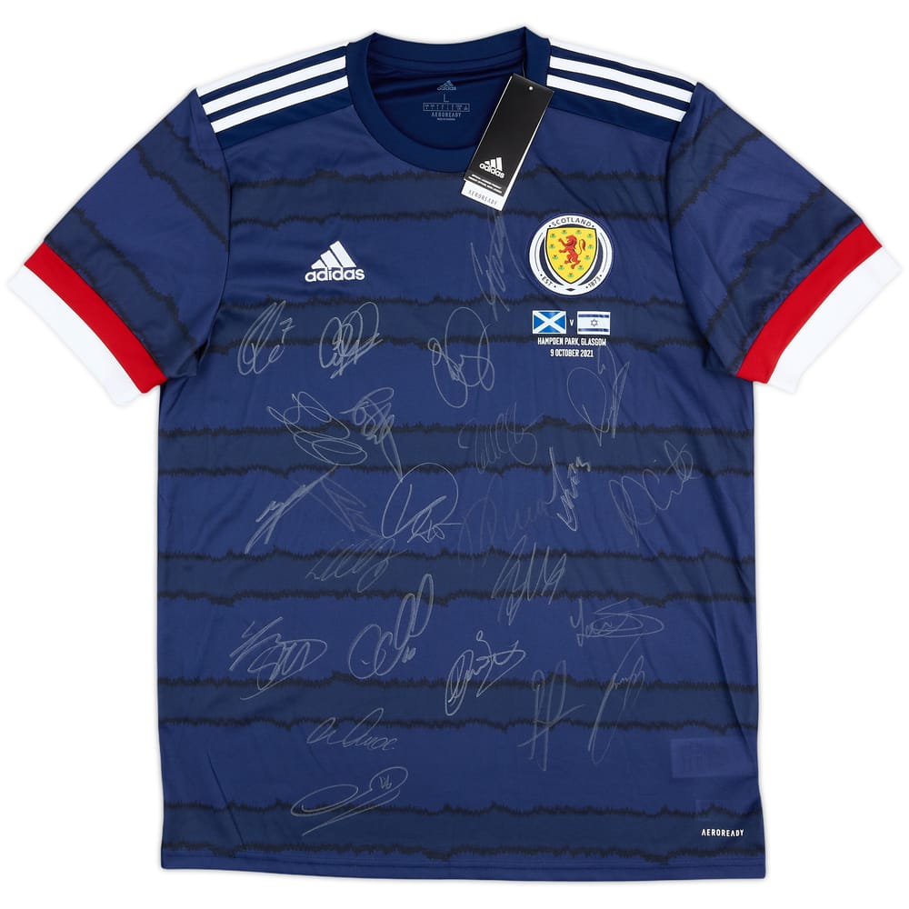 2021 Scotland Match Issue Squad Signed Home Shirt (L)