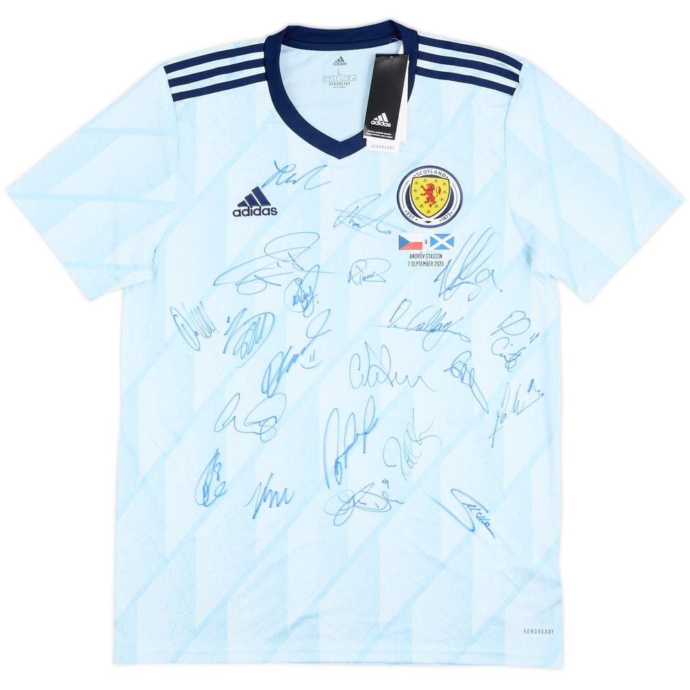 2020 Scotland Player Issue Squad Signed Away Shirt (L)