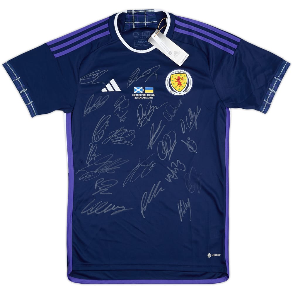 2022 Scotland Player Issue Squad Signed Home Shirt (S)