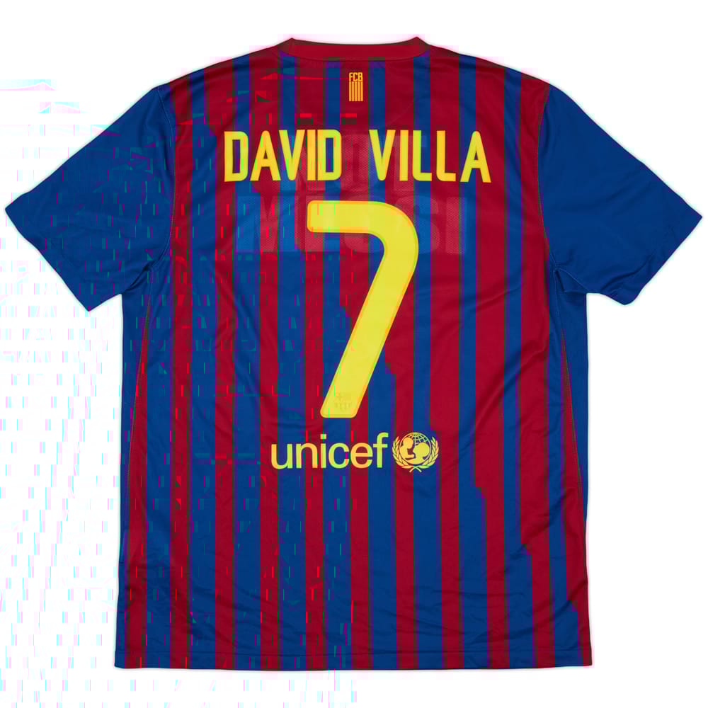2011-12 Barcelona Home Shirt David Villa #7 - 7/10 - (L)