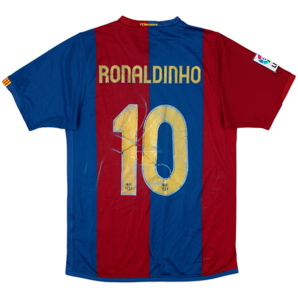 2006-07 Barcelona Home Shirt Ronaldinho #10 - 4/10 - (S)