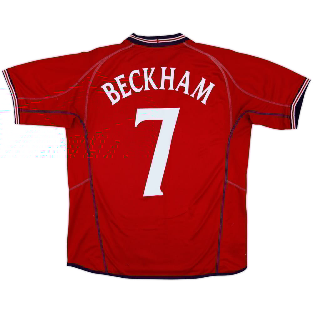 2002-04 England Away Shirt Beckham #7 - 6/10 - (L)