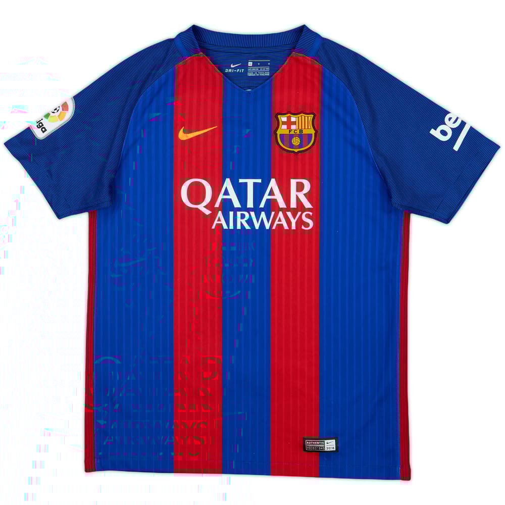 2016-17 Barcelona Home Shirt - 9/10 - (L.Boys)