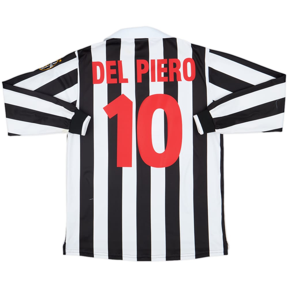 1998-99 Juventus Home L/S Shirt Del Piero #10 - 8/10 - (M)