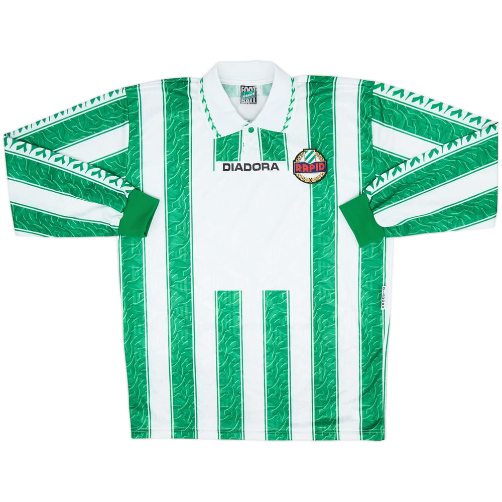 1996-98 Rapid Vienna Home L/S Shirt - 9/10 - (XL)
