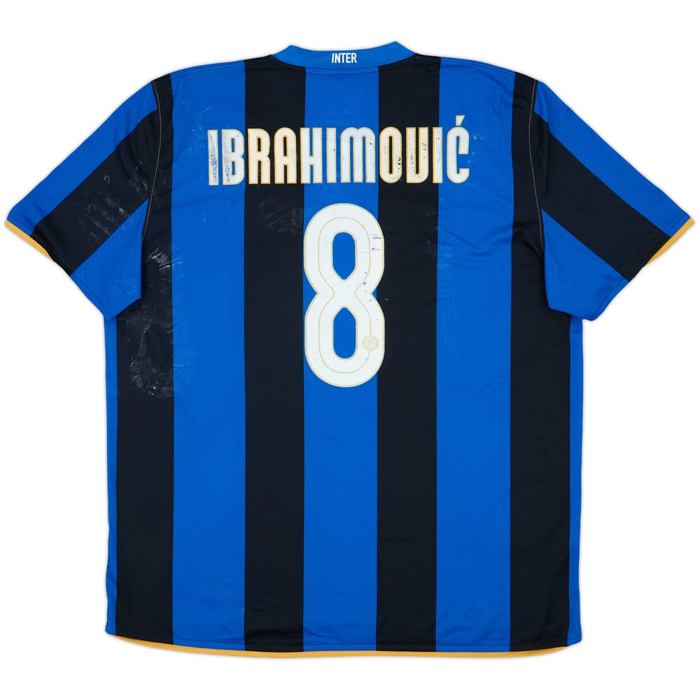 2008-09 Inter Milan Home Shirt Ibrahimovic #8 - 4/10 - (XXL)