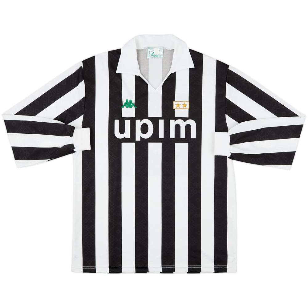 1991-92 Juventus Home L/S Shirt - 9/10 - (XL)